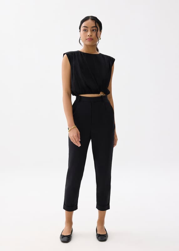 Lynn Tailored Peg Leg Chino Pants | Love, Bonito ID