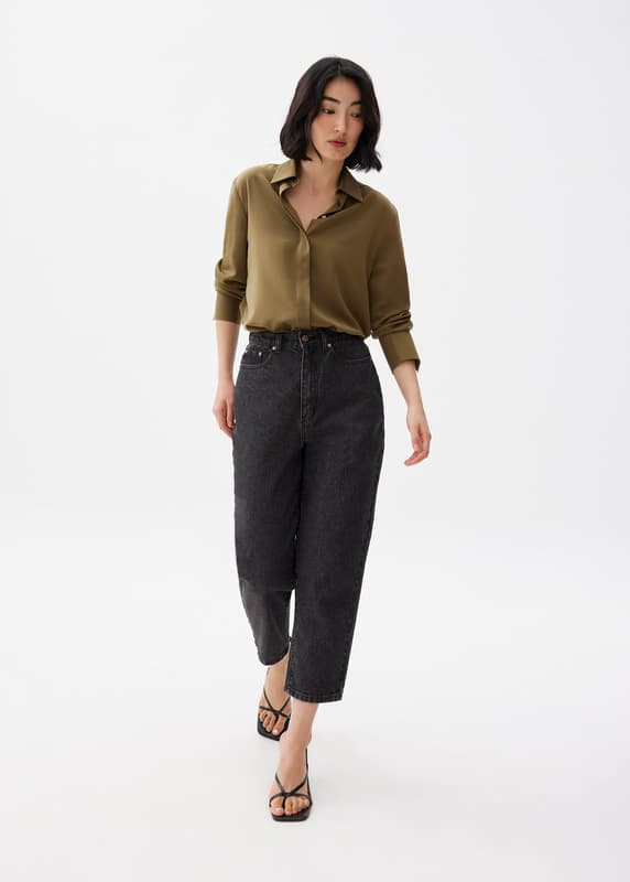 Flynn Cropped Mom Jeans - Image 2