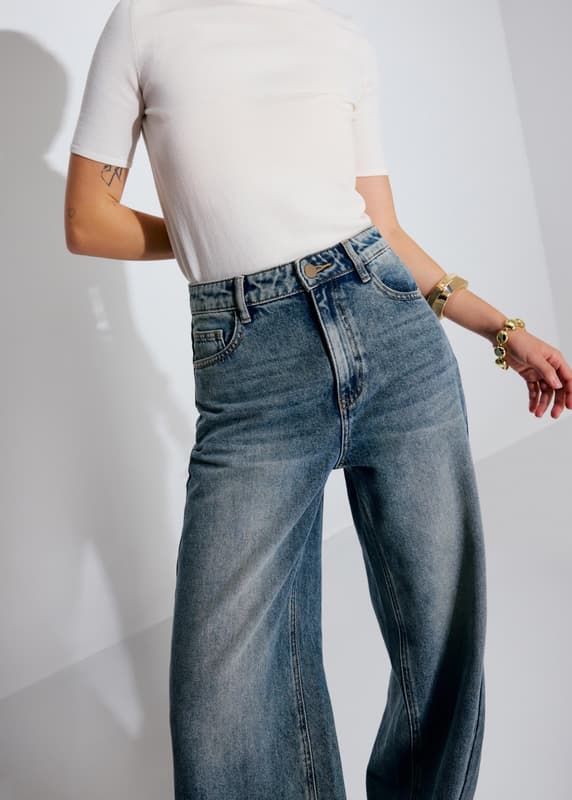 Tzuyu Denim Straight Leg Jeans | Love, Bonito SG