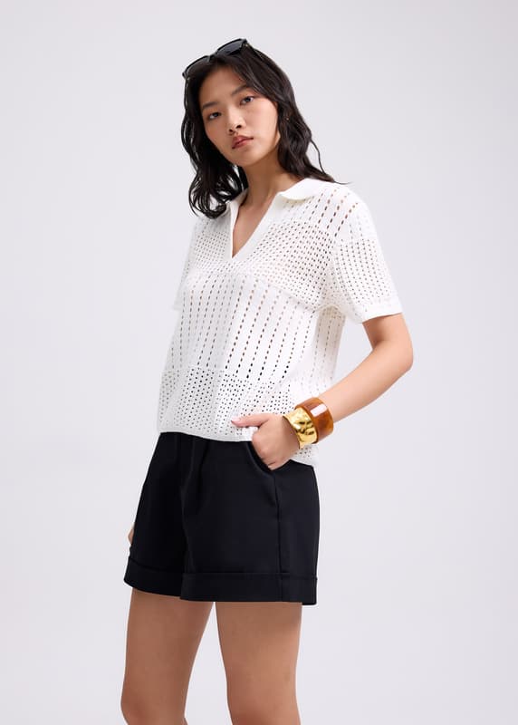 Alyssa Elastic Cotton A-line Shorts | Love, Bonito SG