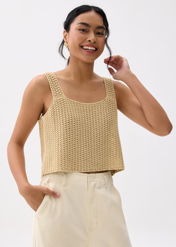 Knit Scoop Neck Tank Top | Love, Bonito ID
