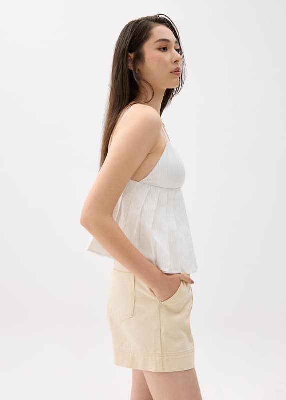 Padded Pleated Peplum Top | Love, Bonito PH