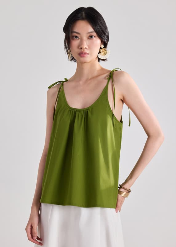 Poplin Ribbon Strap Camisole | Love, Bonito SG