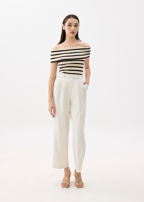 Herlipto＊Ruche Off Shoulder Knit Top Herlipto / Ruche Off Shoulder Knit Top