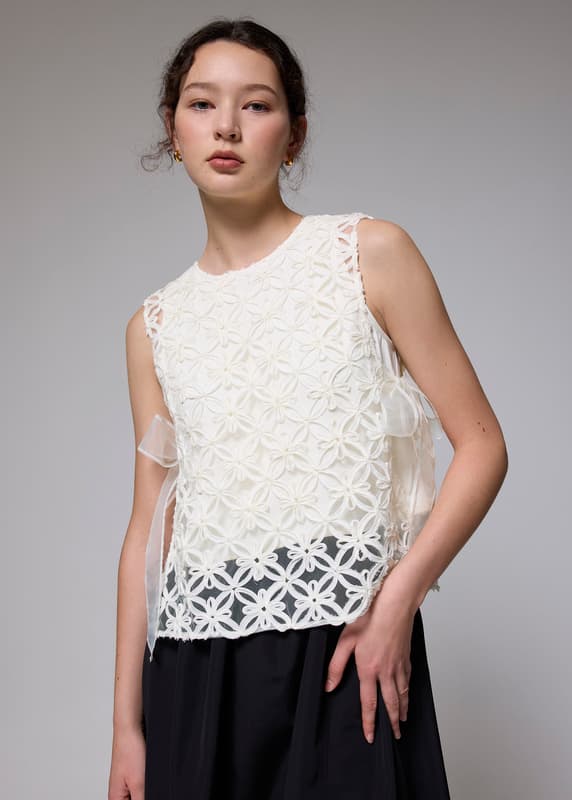 Relaxed Lace Round Neck Top | Love, Bonito SG