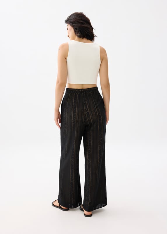 Elastic Lace Wide Leg Pants | Love, Bonito SG
