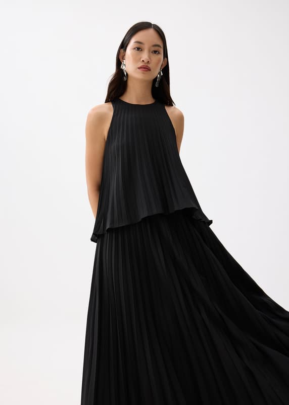 Pleated Trapeze Maxi Dress | Love, Bonito INTL