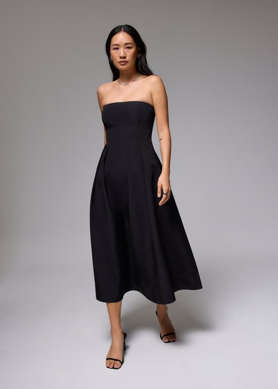 Fit & Flare Tube Midaxi Dress | Love, Bonito INTL