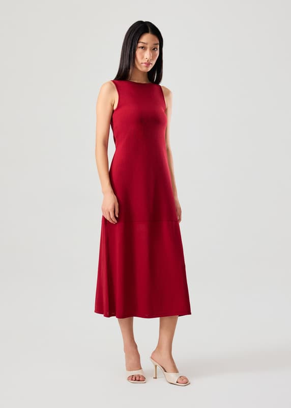 strapless open back dress Unique Vintage Red & Black Polka Dot Off the Shoulder Swing Dress