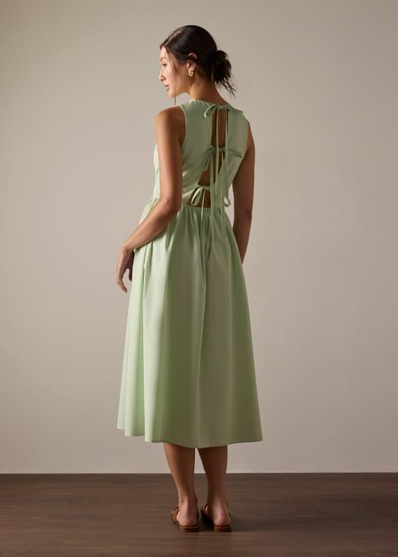 Cotton Open Back Tie Dress | Love, Bonito INTL Cotton Open Back Tie Dress | Love, Bonito INTL