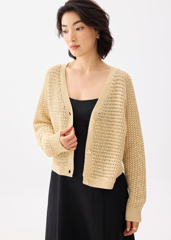 V-Neck Skinny Knitted Cardigan main image 1