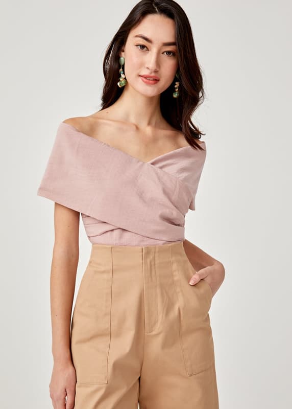 Tyara Off Shoulder Cross Front Top | Love, Bonito SG
