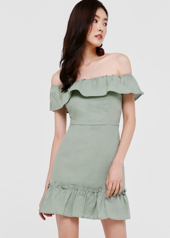 love bonito off shoulder dress Vanna Off Shoulder Knit Midi Dress