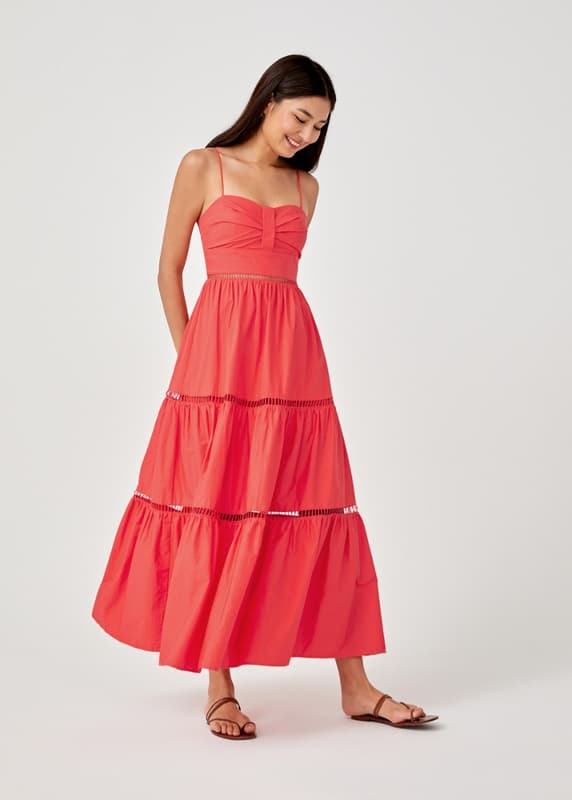 chinese dress ladies Blue Lace Lenora Maxi Dress