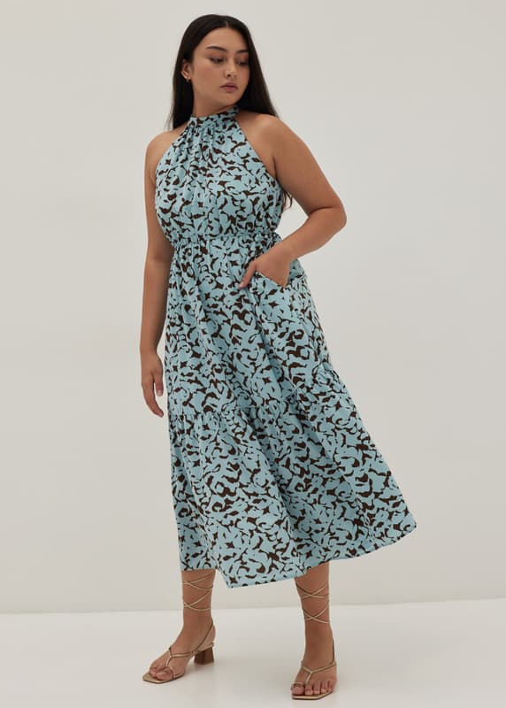 linen dress halter The Linen Halter-Neck Dress main image 0