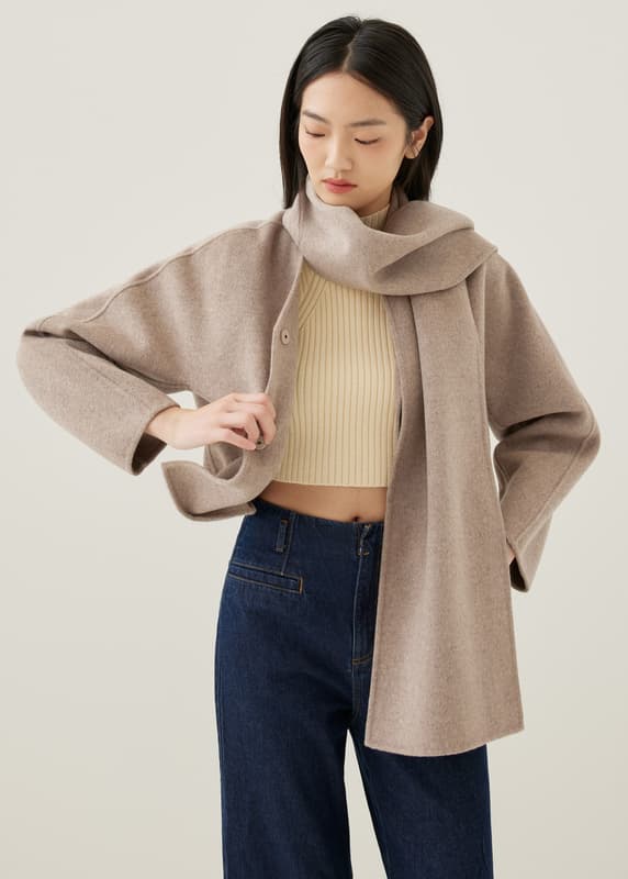 Marthie V-neck Wool Jacket | Love, Bonito SG
