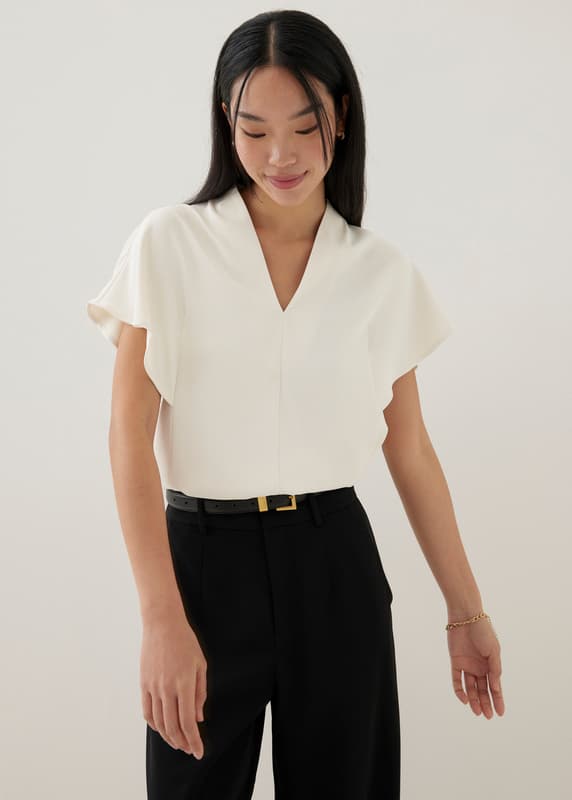 Maleen V-neck Shell Top | Love, Bonito SG