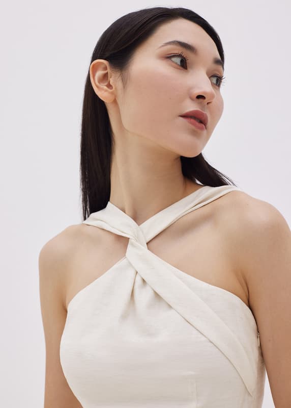 Nanette Tencel Twist Halter Top | Love, Bonito SG
