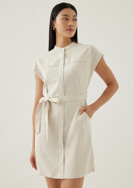 Julianna Linen Shirt Dress | Love, Bonito INTL