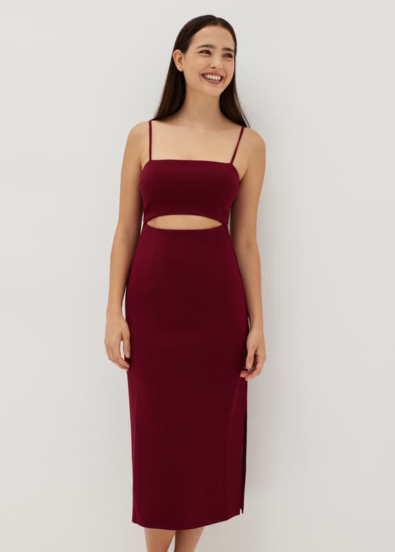 love bonito bodycon dress Textured Square Neck Bodycon Dress