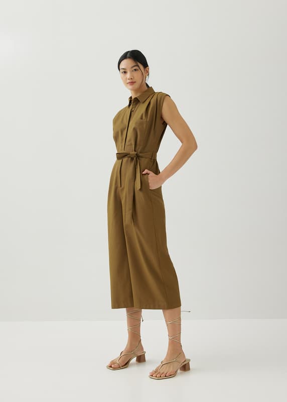 Ilaria Pleat Shirt Jumpsuit | Love, Bonito SG