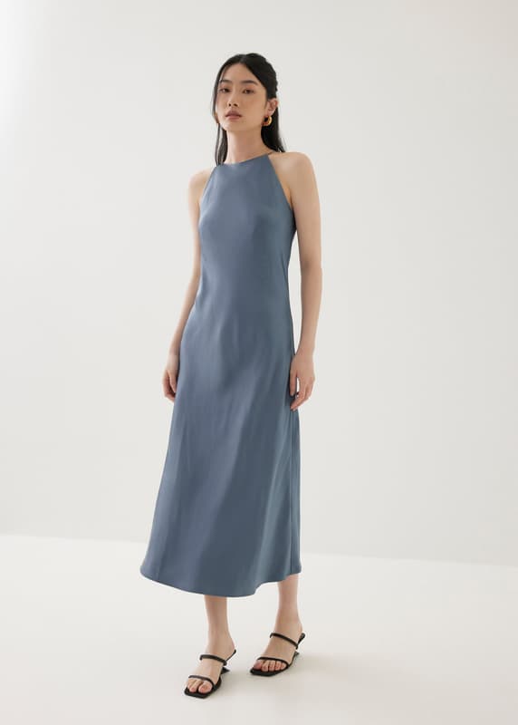 slim fit dress slacks Love, Bonito Grey A-Line Dress  Thryft
