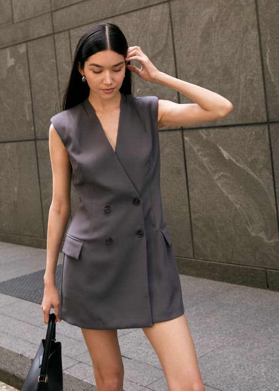 Emmett Shawl Collar Blazer Romper | Love, Bonito INTL