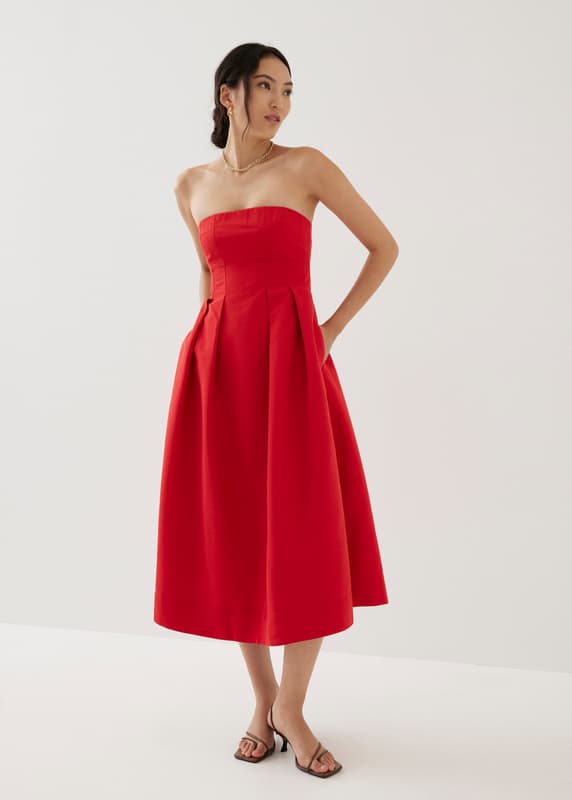 Lina Fit & Flare Midi Dress | Love, Bonito SG