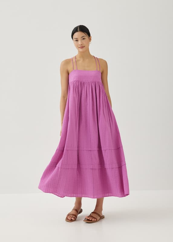 Bryle Textured Cotton Midaxi Dress | Love, Bonito INTL