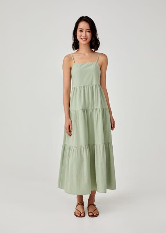 Simple Love Ruffle Hem Maxi Dress