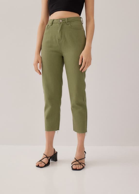 ※※na※※Aurelie. Aurelie High Rise Straight Crop Jeans | Love, Bonito SG