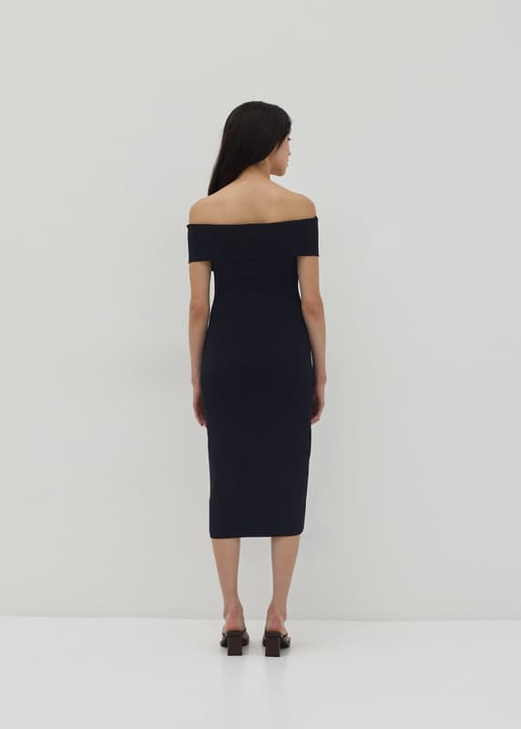 love bonito knit dress Contrast Knit A-Line Mini Dress