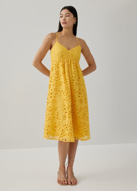 Marcy Crochet Cross Back Dress | Love, Bonito SG
