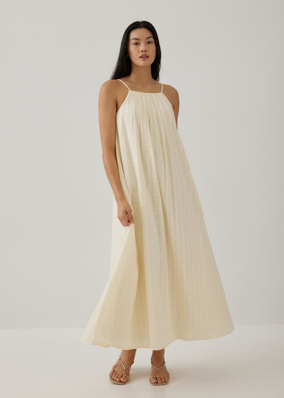 Lotti Textured Trapeze Maxi Dress | Love, Bonito SG