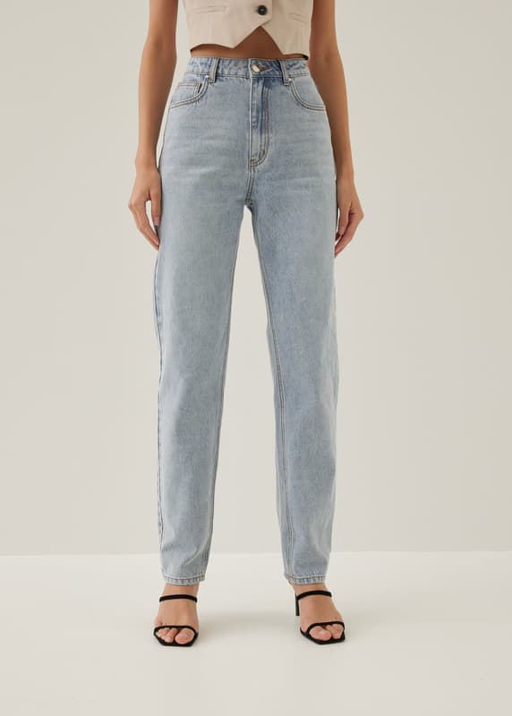 Xavia Denim Straight Leg Pants | Love, Bonito SG