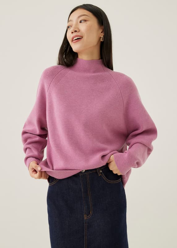 ルシェルブルー ハイネックニット スモーキーピンク very ロンハーマン Aria Relaxed Turtleneck Knit Sweater | Love, Bonito INTL