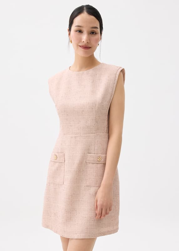 Aria Tweed A-line Mini Dress