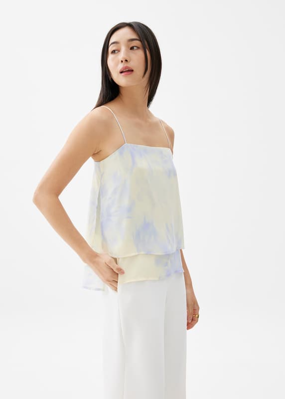 Floral Straight Neck Camisole Top