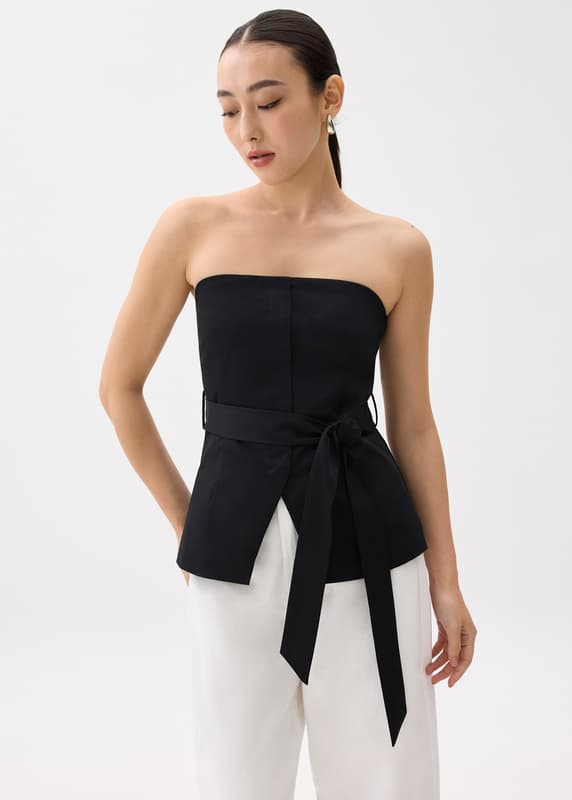 Cotton Belted Tube Top | Love, Bonito US