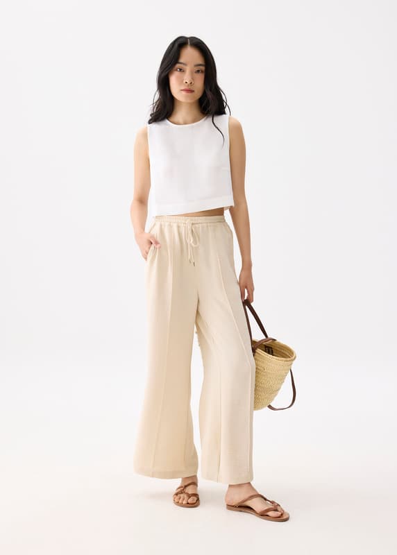 Leggy™ Elastic High Waist Straight Leg Pants