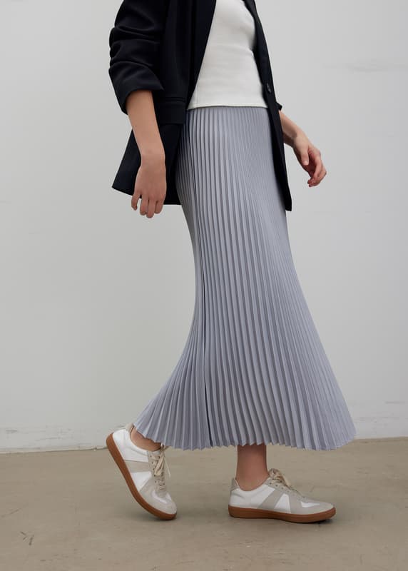 Elastic Pleated High Waist A-line Midaxi Skirt | Love, Bonito US