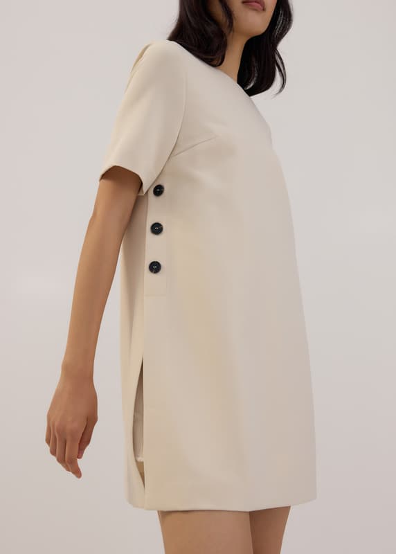 Side Slit A-line Mini Dress
