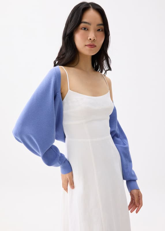 Batwing Crop Knit Cardigan