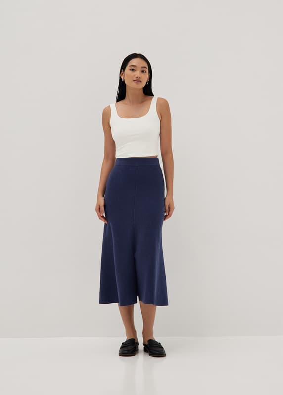 Alaska Elastic Knit Midi Skirt