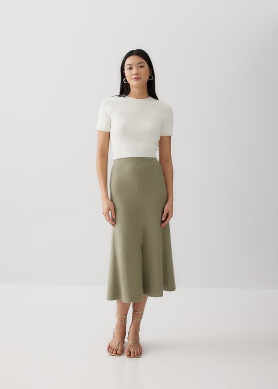 Alaska Elastic Knit Midi Skirt | Love, Bonito HK