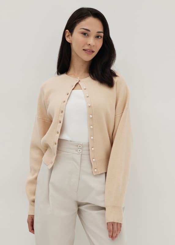 23SS　ARTS&SCIENCE / Ballon Cardigan Women Y2k Cable Knit Chunky Cardigan Open Front Long Balloon