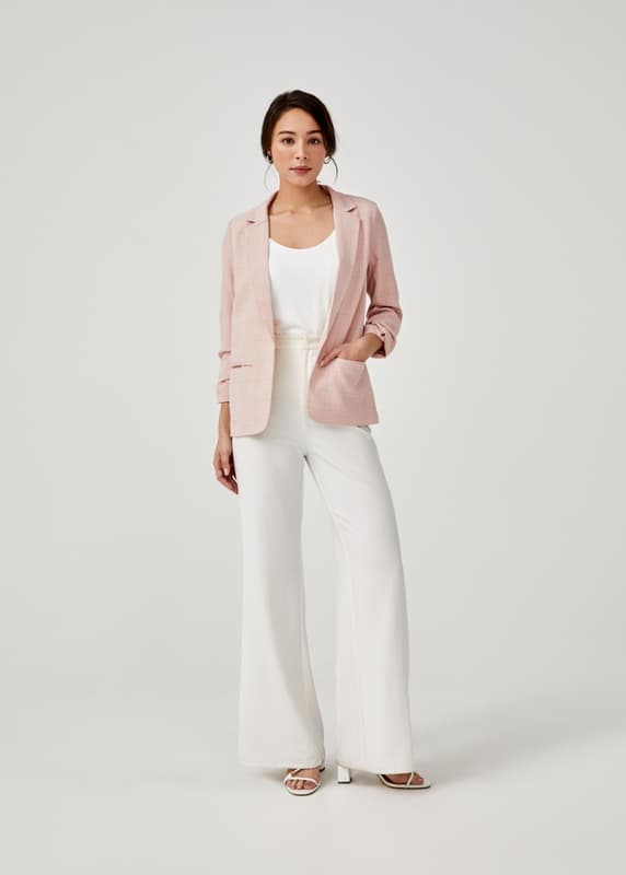 Buy Sherina Ruched Sleeve Blazer Love Bonito Singapore