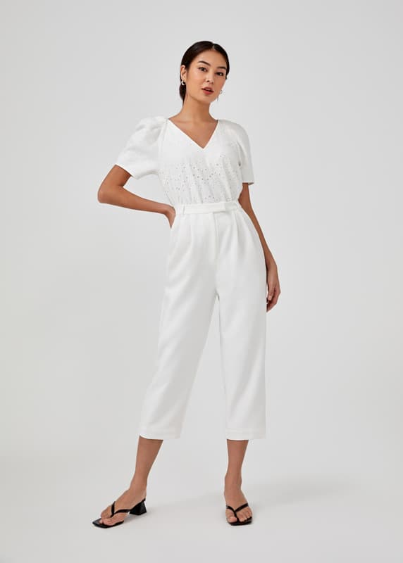 Barra Textured Peg Leg Pants Love, Bonito ID