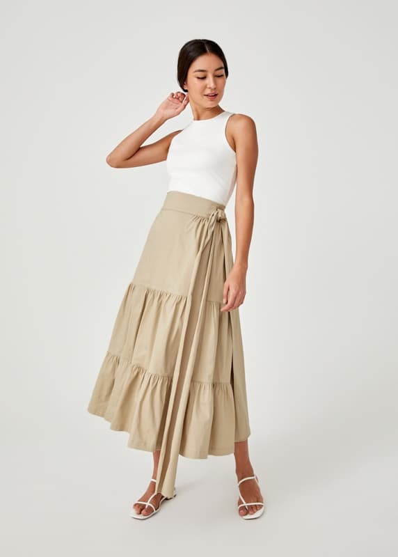 Jennika Side Tie Wrap Skirt | Love, Bonito US