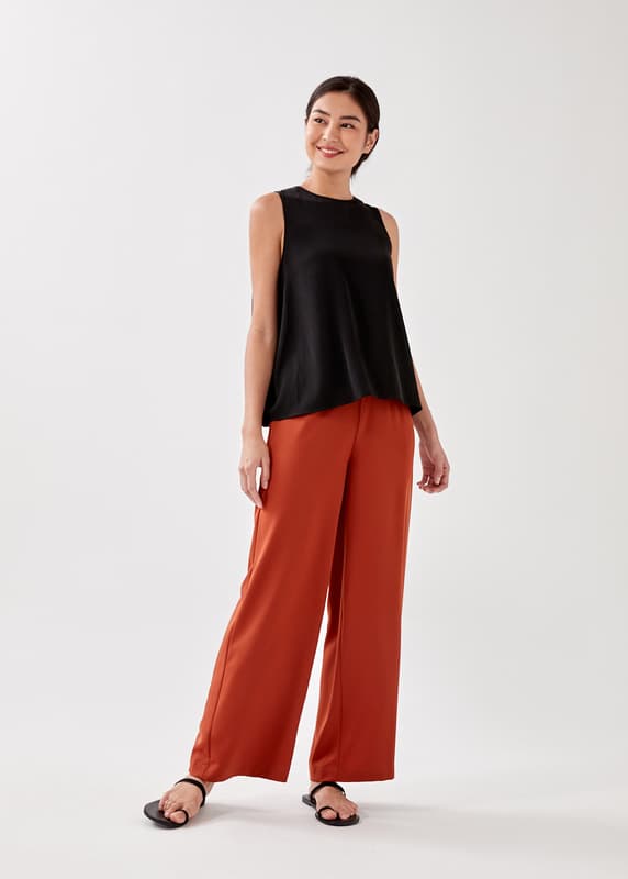 Round Neck Drape Tank Top